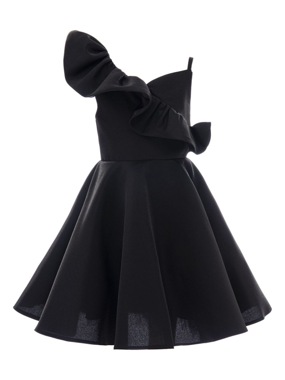 Off-shoulder ruffled dress - Black