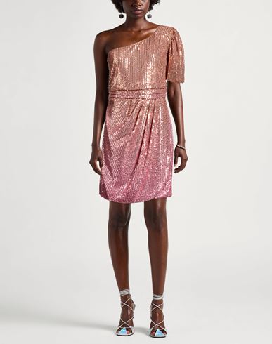 Woman Mini dress Rose gold Size M Polyester, Elastane
