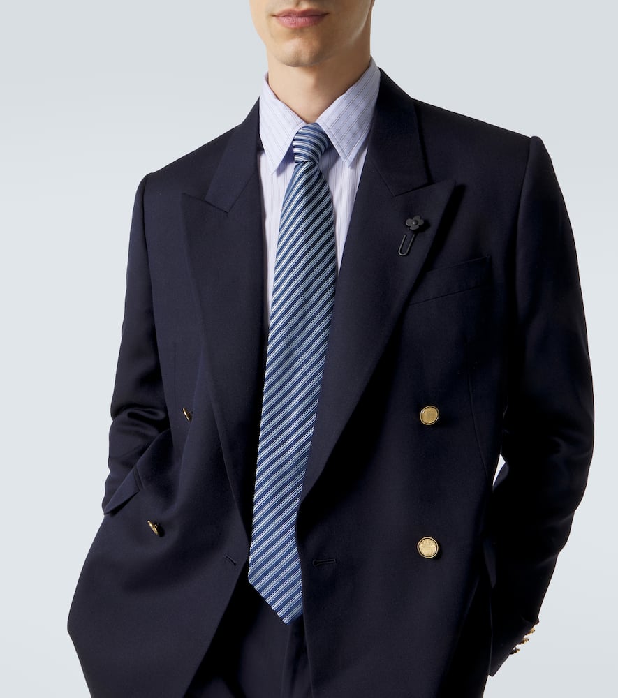 Wool, cashmere, and silk blazer