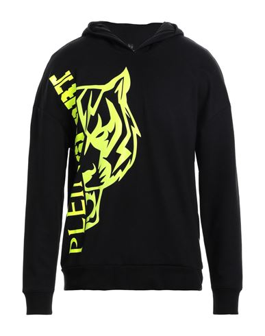 Man Sweatshirt Black Size XXL Cotton, Polyester