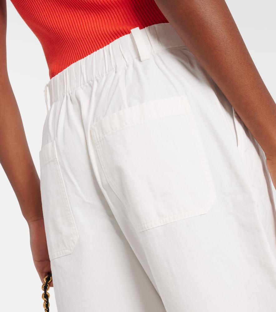 High-rise cotton shorts