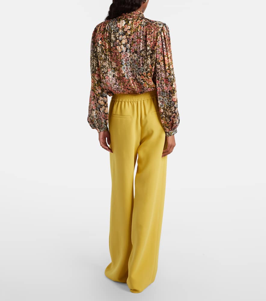 Silk wide-leg pants