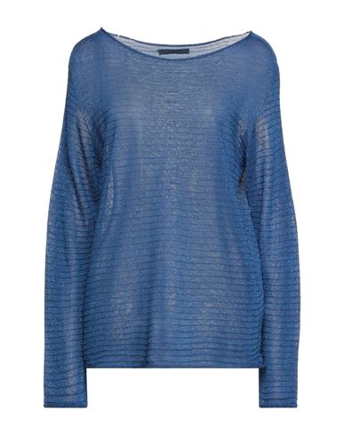 Woman Sweater Blue Size M Viscose, Polyamide, Lurex