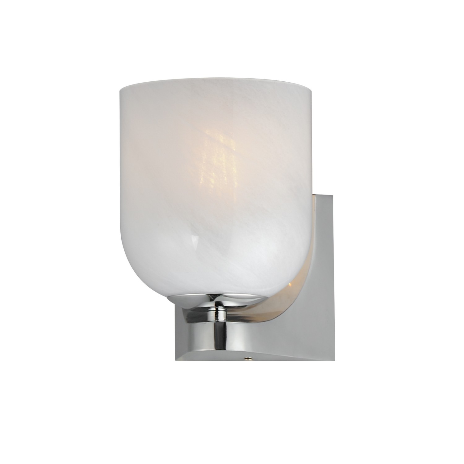 Polished Chrome One Light Bath Vanity from the Scoop Collection