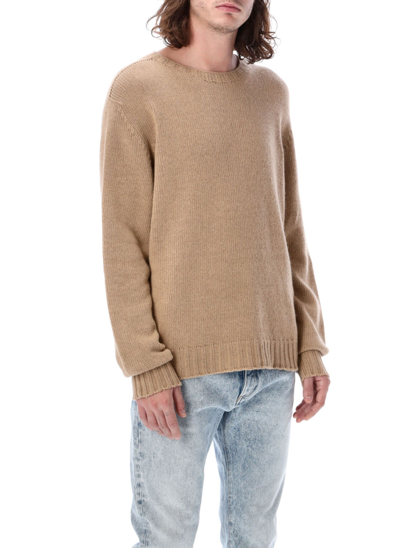 Curved-logo jumper