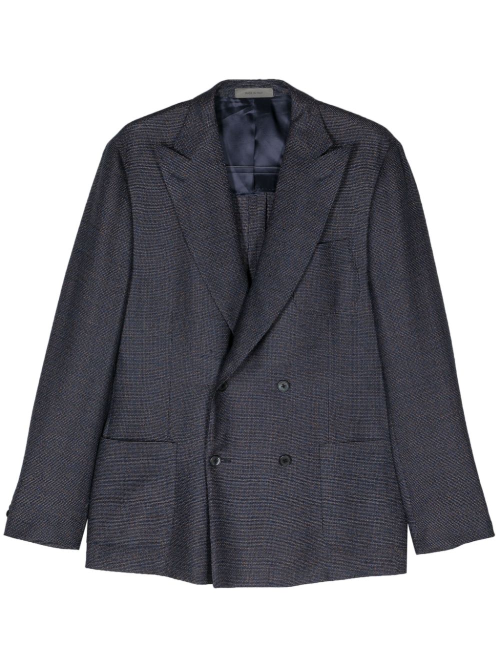 Peak-lapels double-breasted blazer - Blue