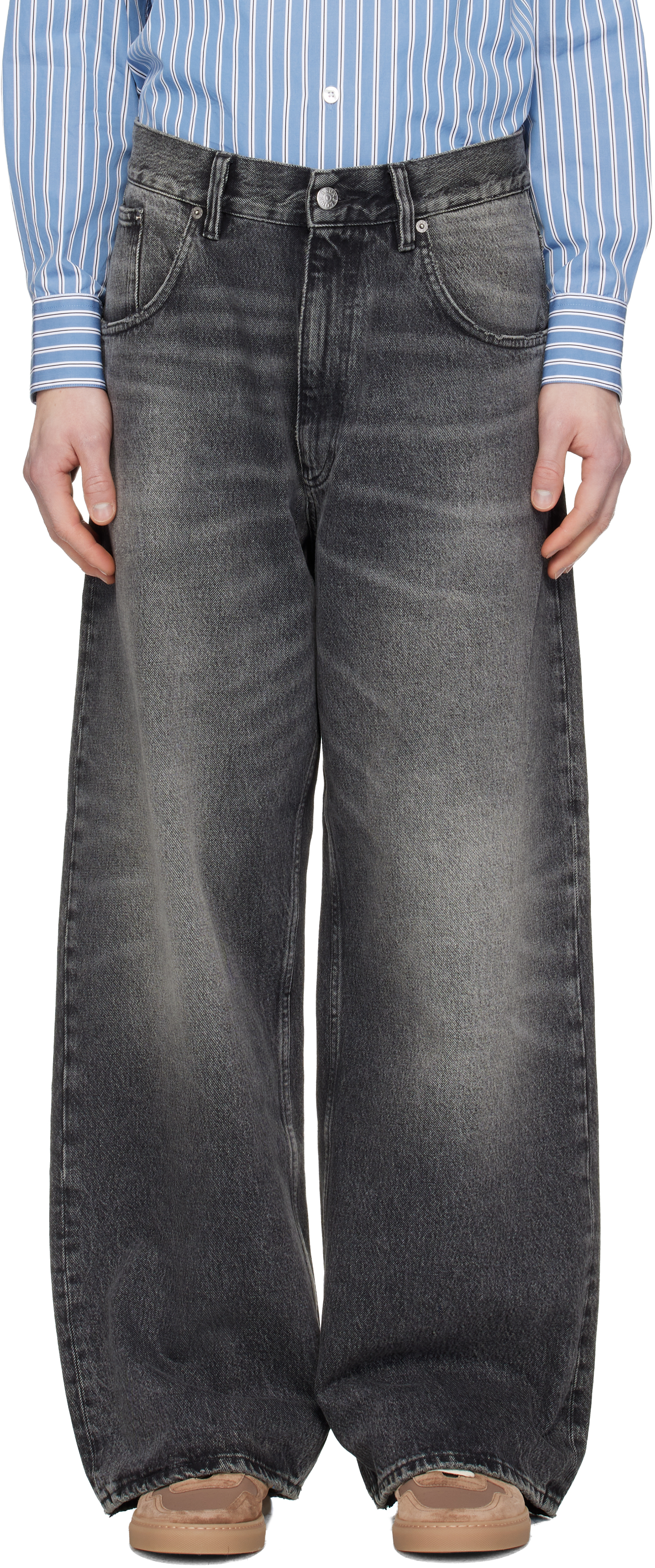 Black Super Wide Jeans