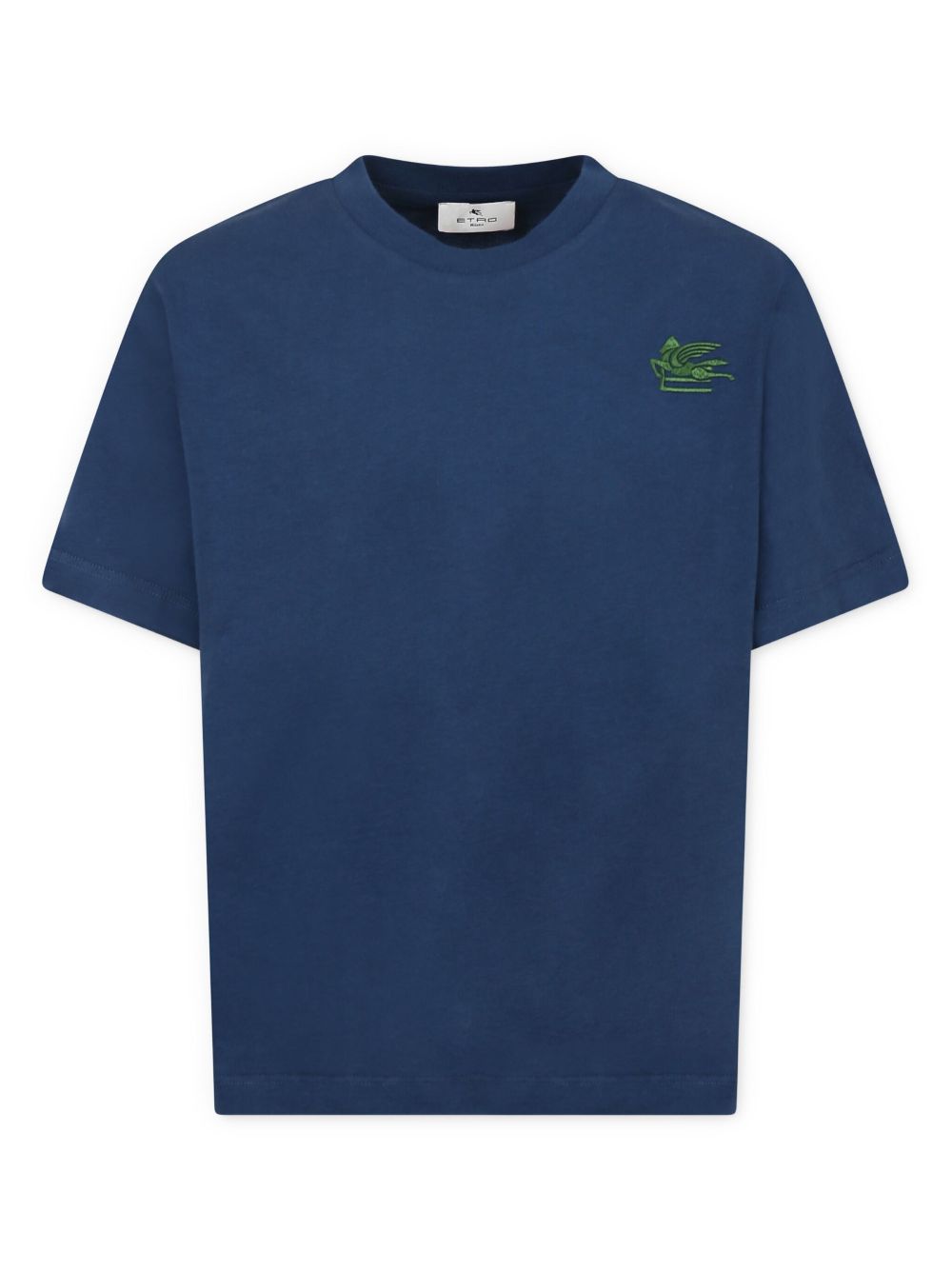 Logo-embroidered T-shirt - Blue