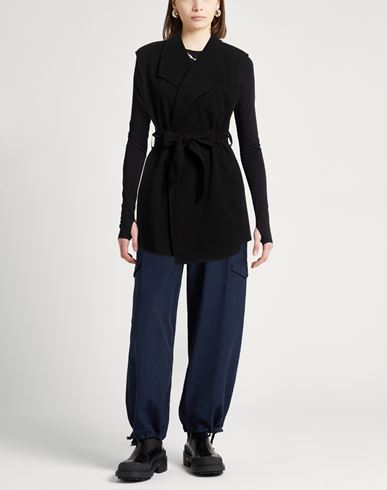Woman Coat Black Size 10 Wool, Polyamide