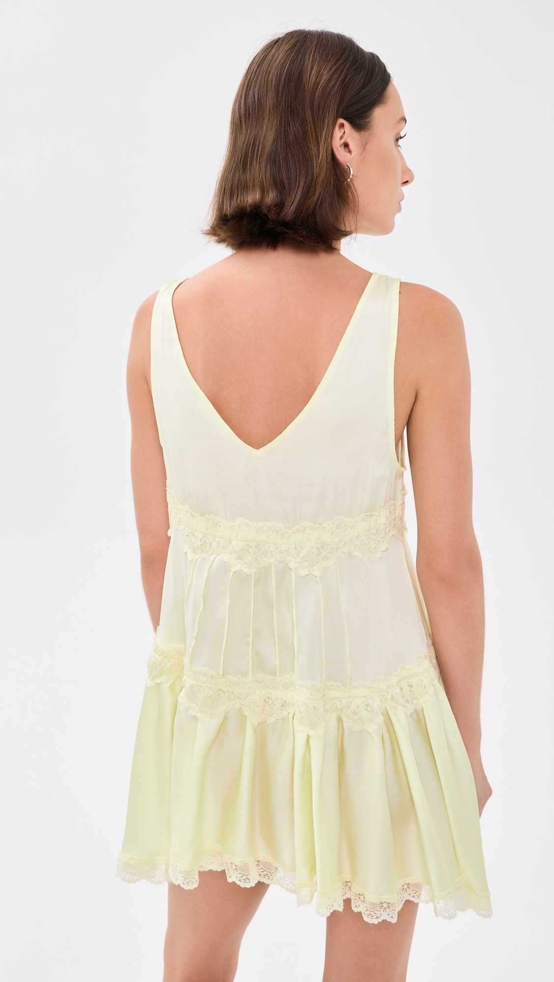 In This Groove Mini Slip Dress Lemon Ice