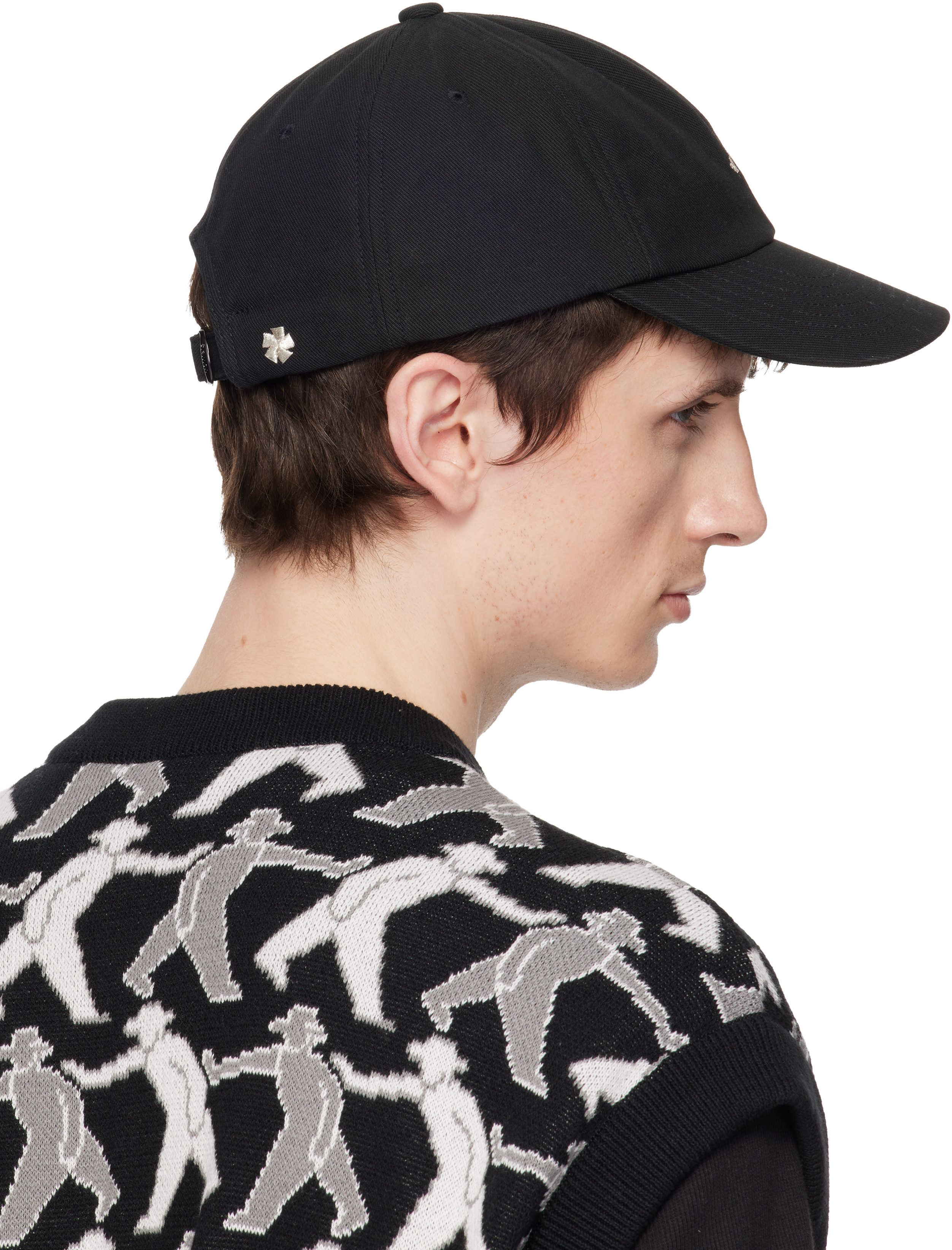 Black Cotton Twill Cap