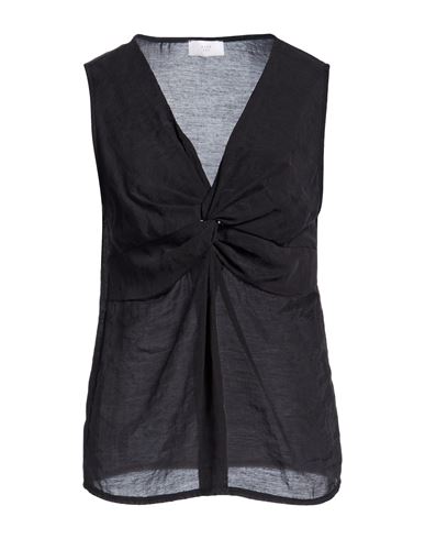 Woman Top Black Size L Lyocell, Polyester