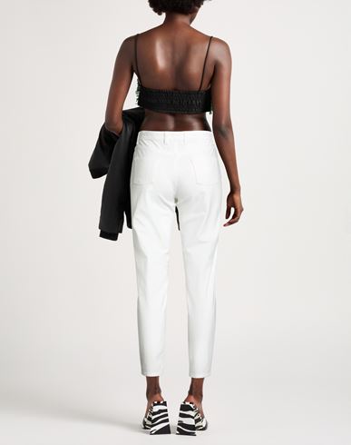 Woman Pants White Size 4 Cotton, Polyamide, Elastane