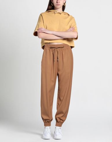 Denny Rose Woman Pants Camel Size 8 Polyester, Viscose, Elastane