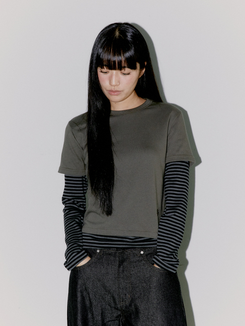 STRIPE LAYERED LONG SLEEVE