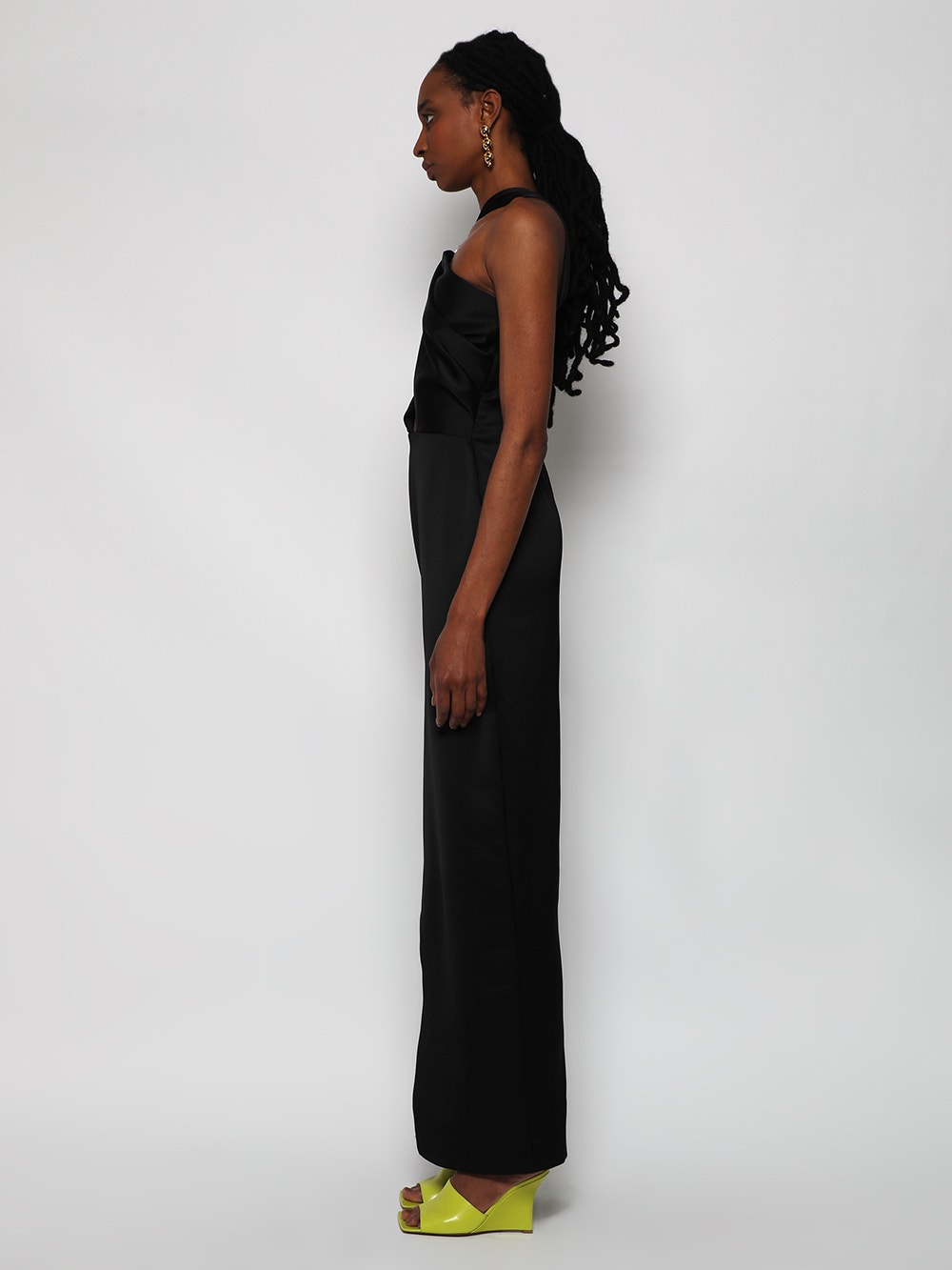 One-shoulder maxi dress - Black
