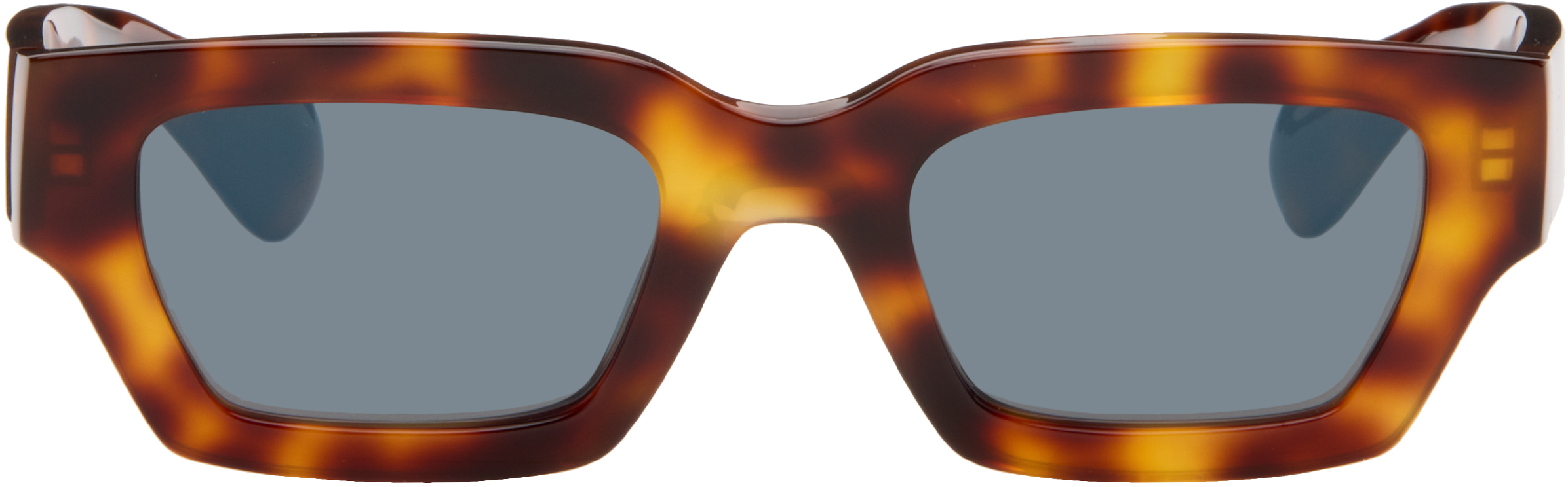 Brown Oliver Peoples Rectangular 'Edition 6' Sunglasses