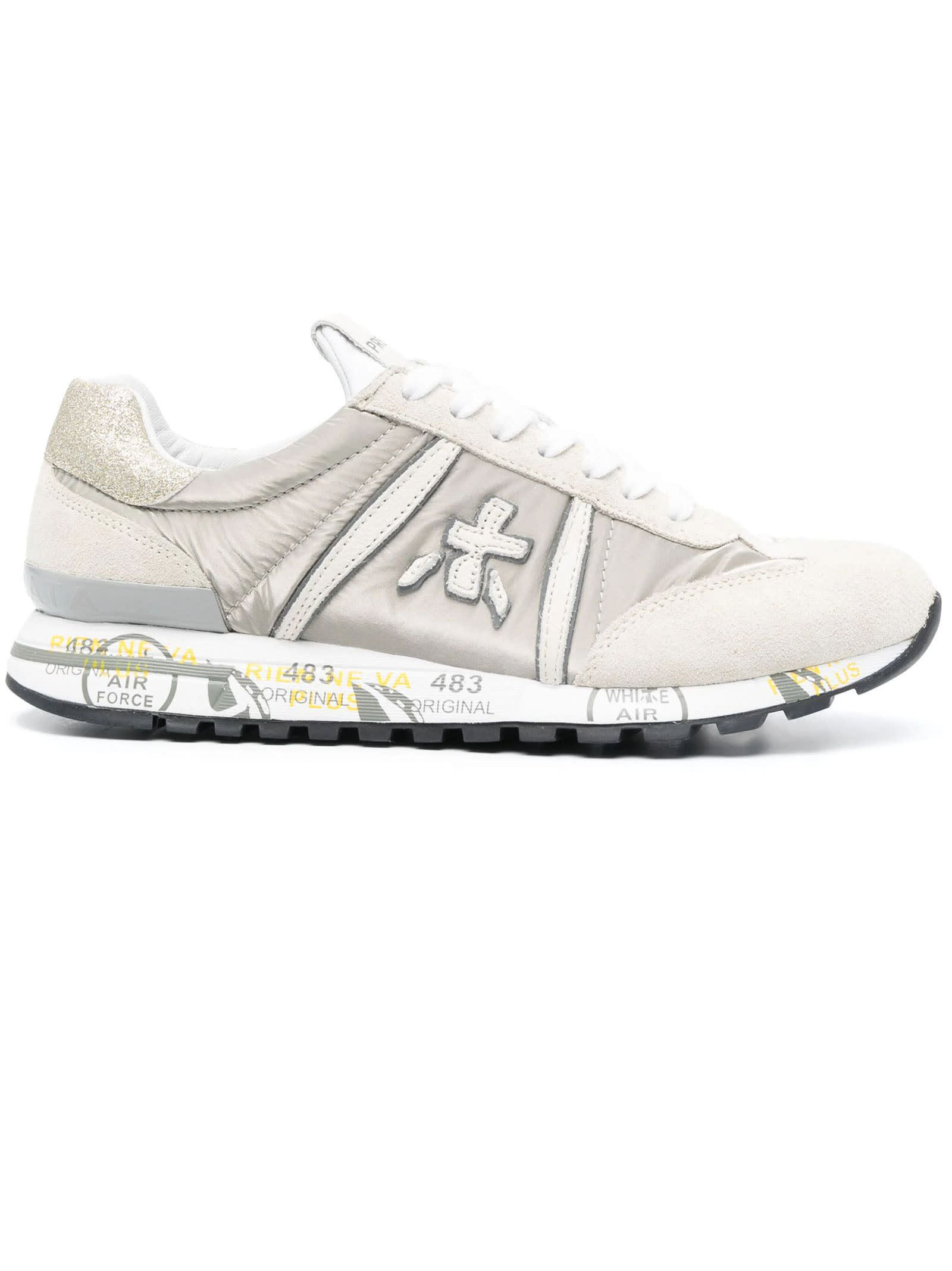 Lucy logo-patch sneakers - Neutrals