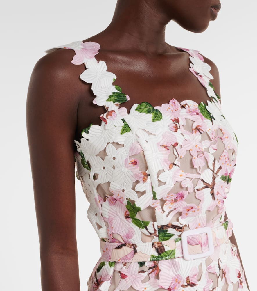 Floral lace cocktail dress