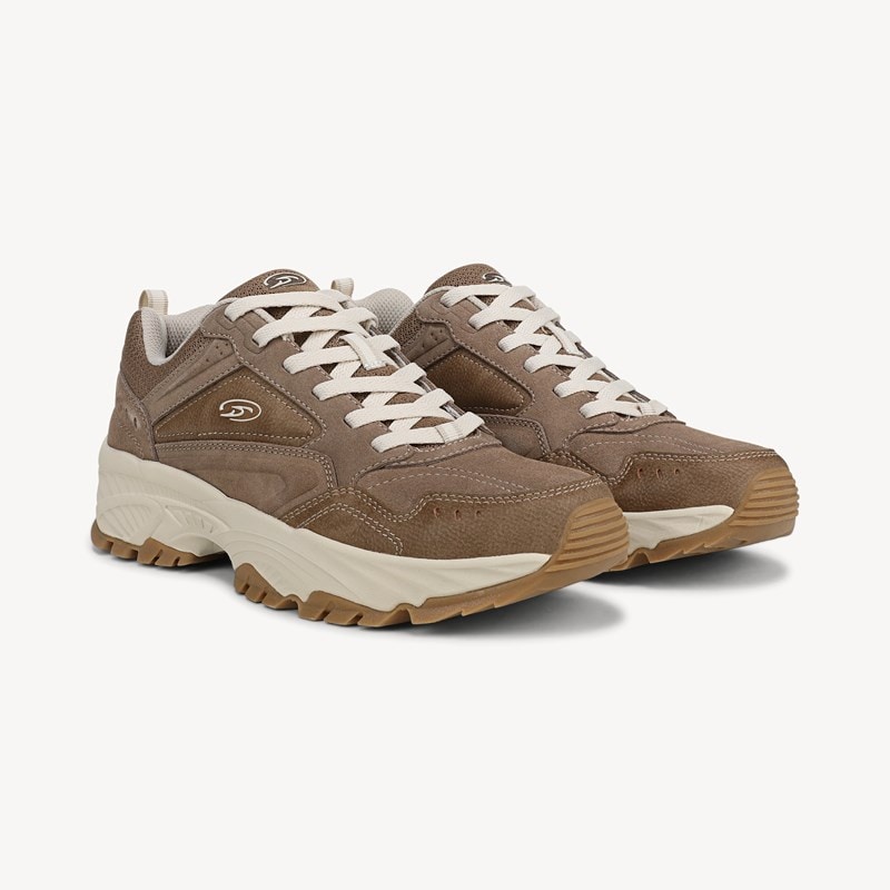 Men's Sebastian Walking Shoes Brown Fabric DRSCH Leather