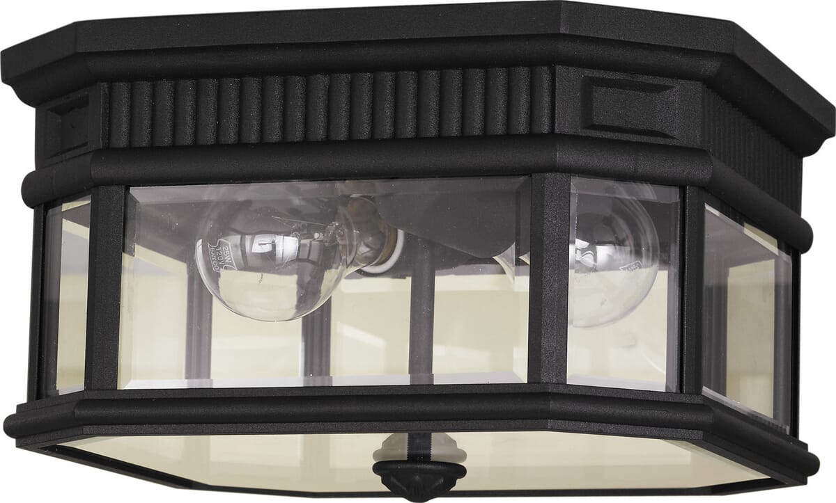 Black Two Light Outdoor Fixture from the Cotswold Lane Collection