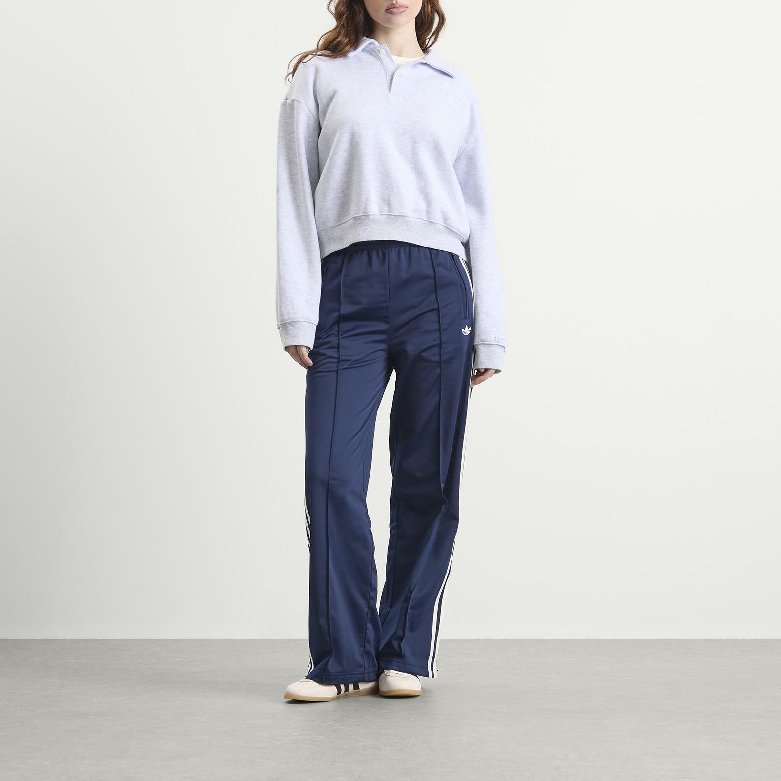Women's Firebird Loose Track Pant in Night Indigo/Off White