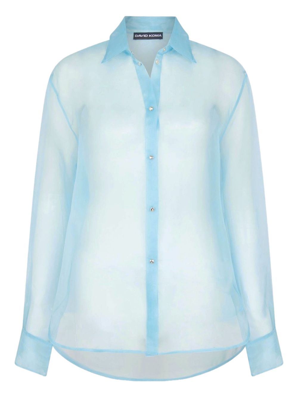 David Koma organza shirt - White