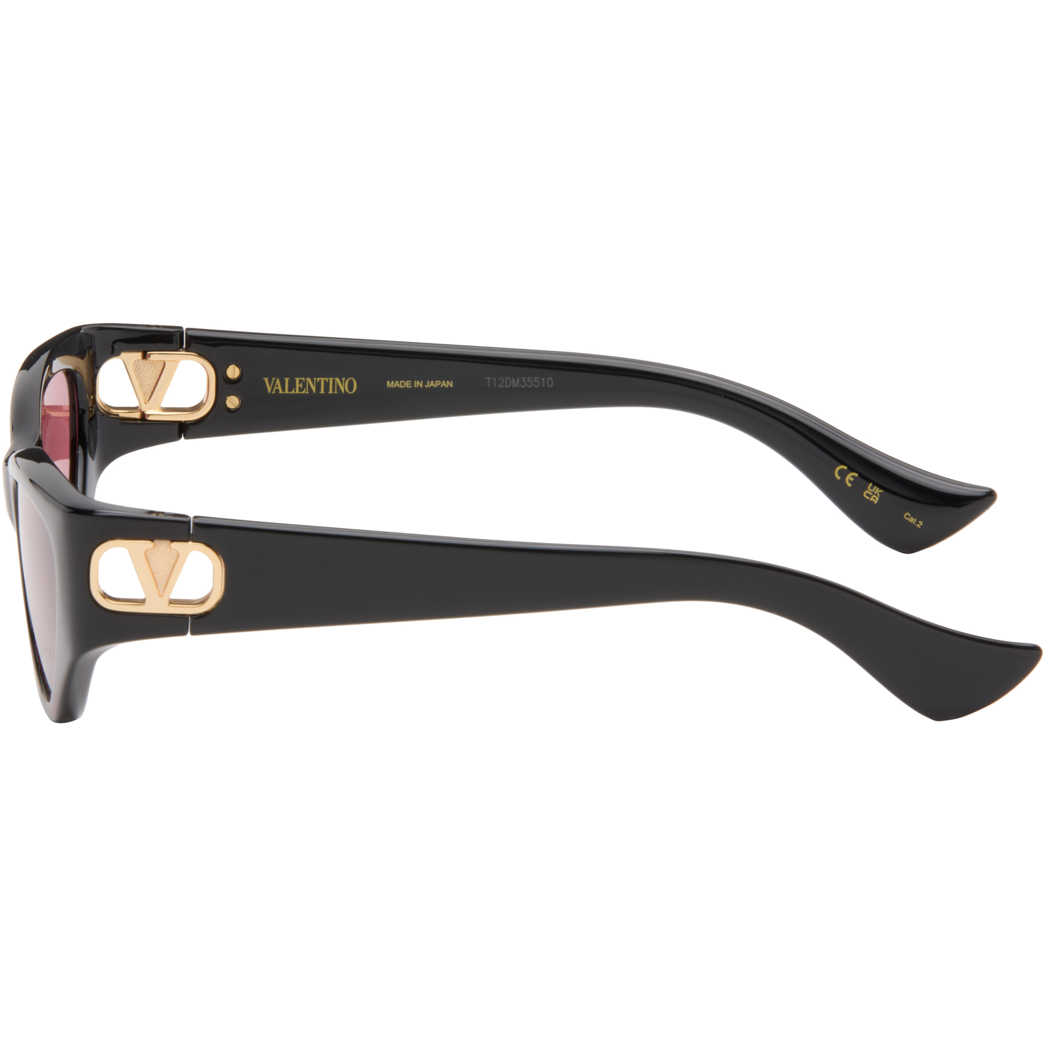 Black Cat-Eye Acetate Sunglasses