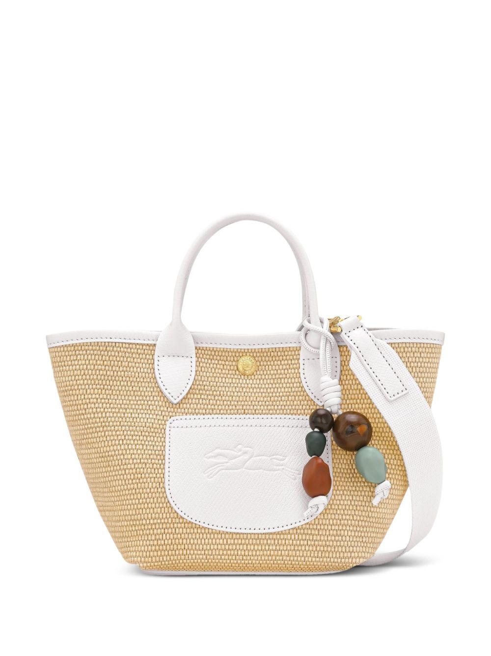 Le Pilage woven straw tote bag - White