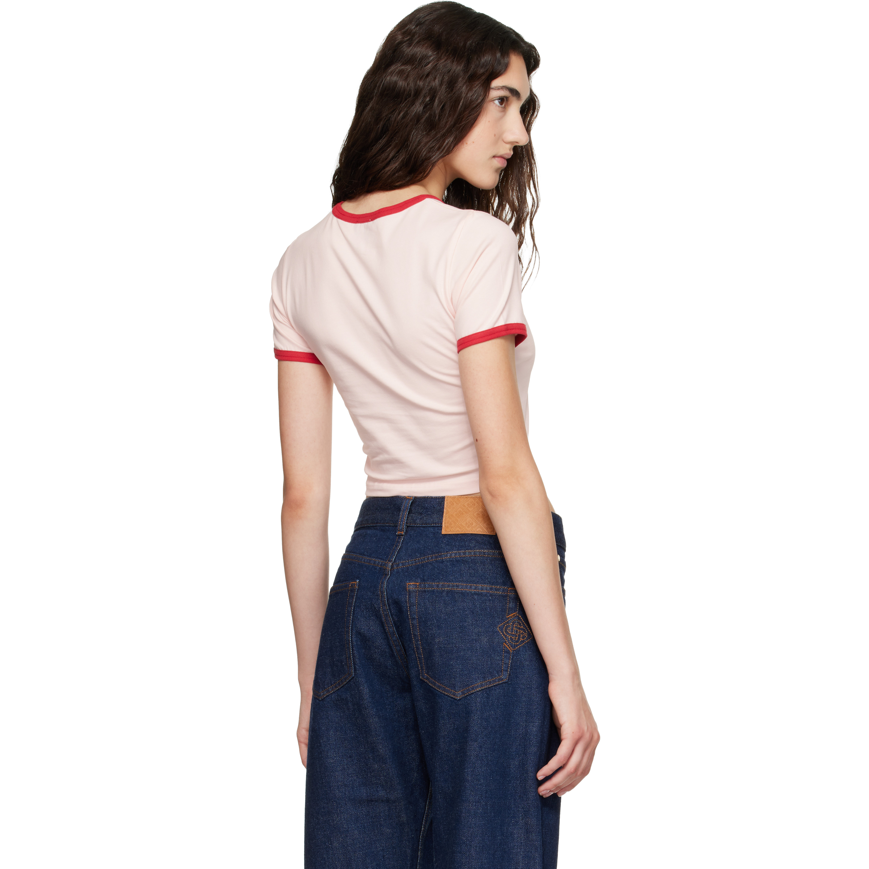 Pink Pyramid Tourism Cropped Baby Short Sleeve T‑shirt