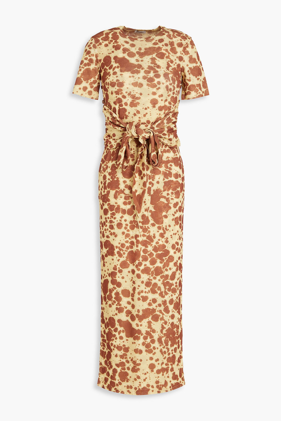 Printed jersey midi dress