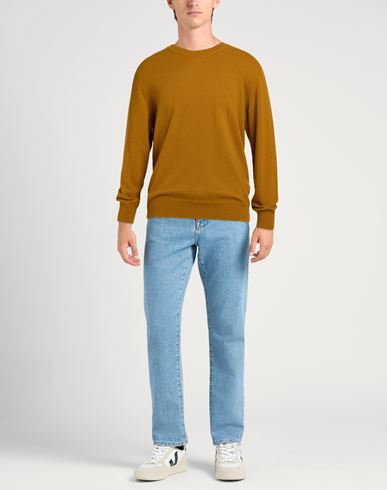 Man Sweater Camel Size L Virgin Wool, Cashmere