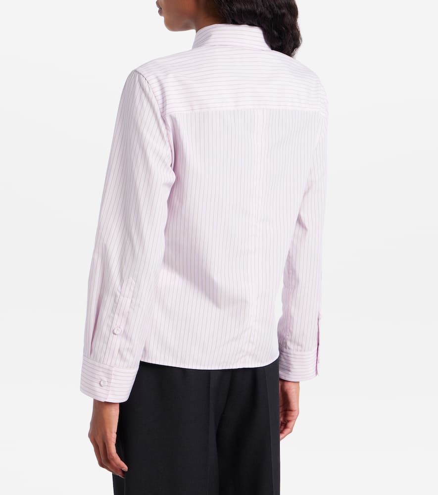 Pinstripe cotton poplin shirt