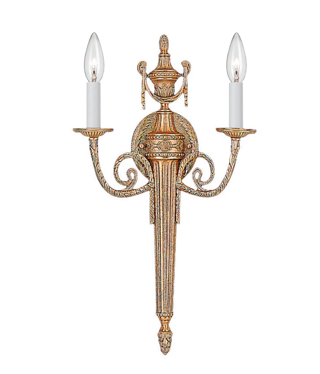 2-Light 20" Wall Sconce in Matte Bra