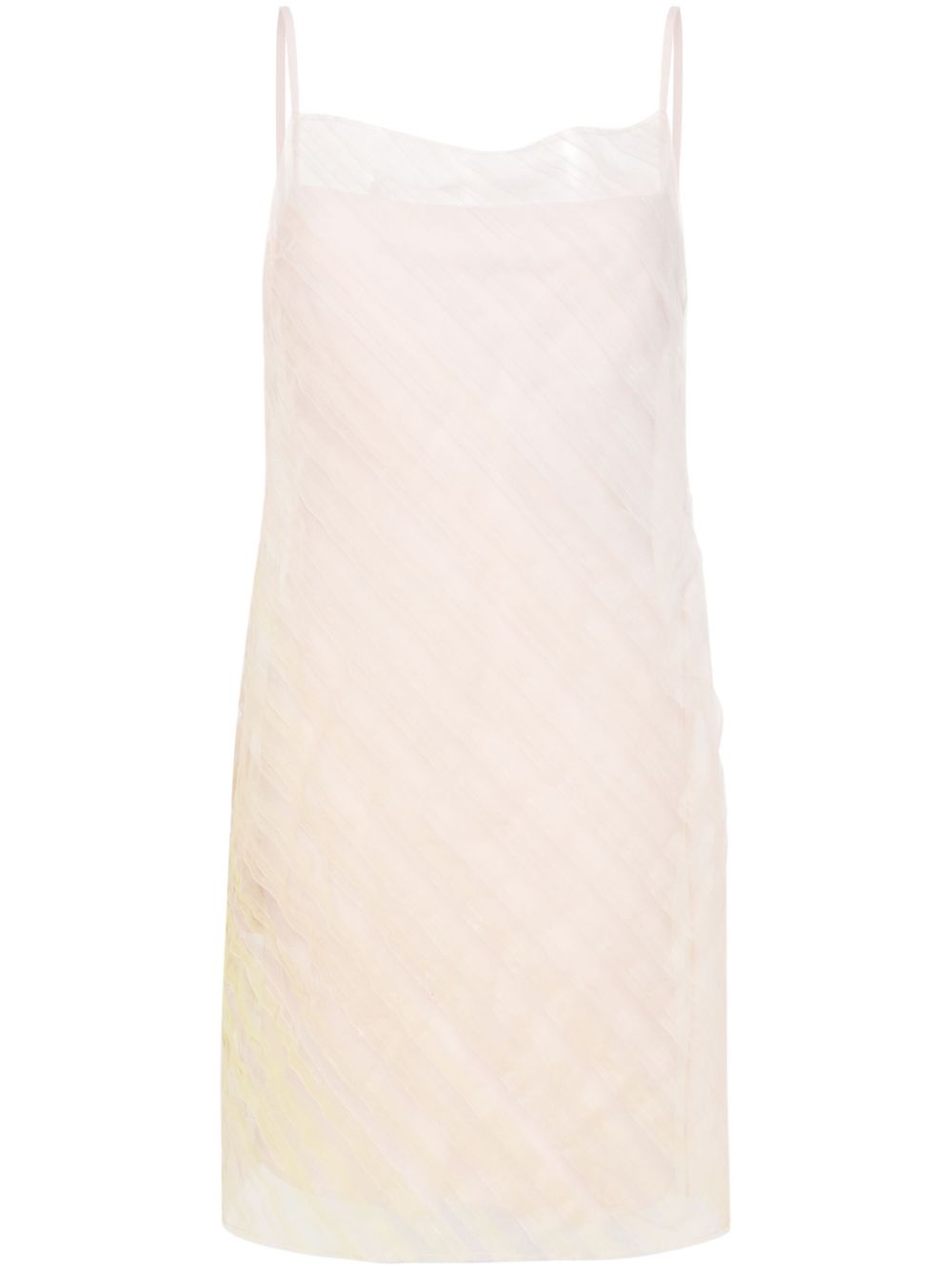 Glitter-embellished tulle slip dress - Black
