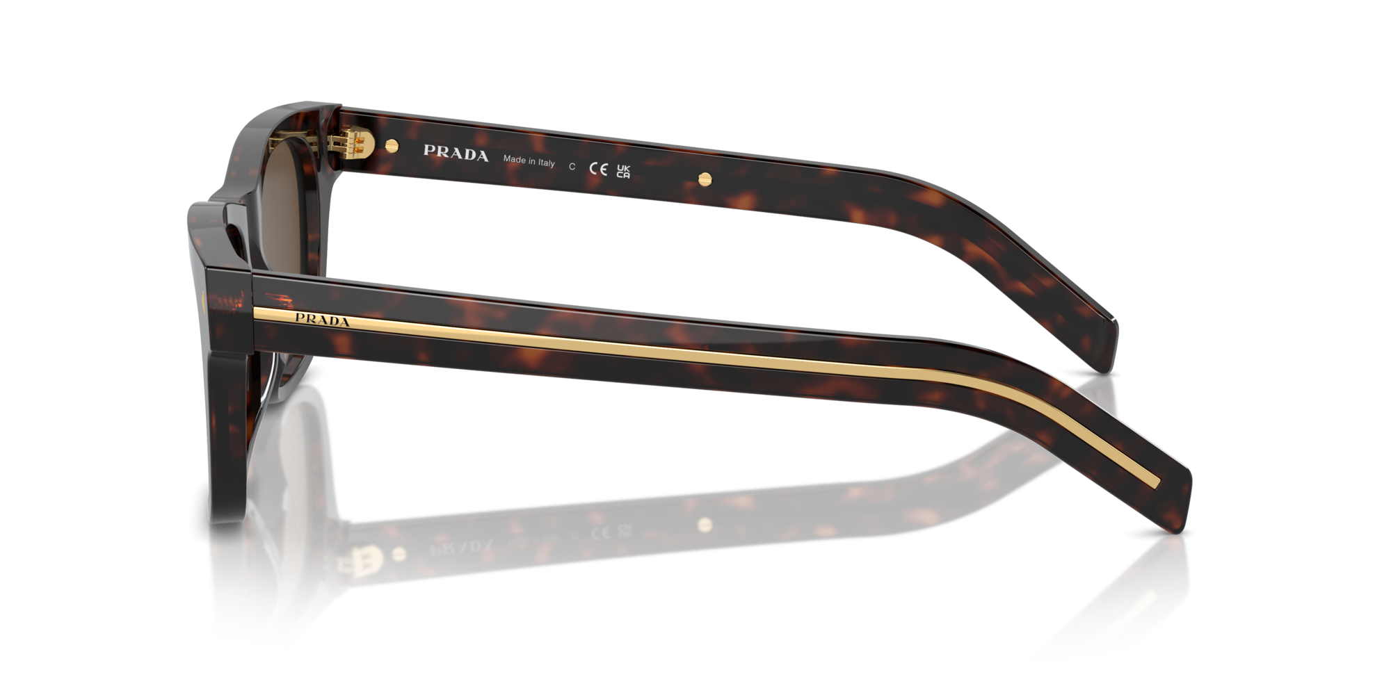 Prada Man Prada PR A17S 17N70F Sunglasses Acetate Turtle Brown Squared Normal Anti-glare