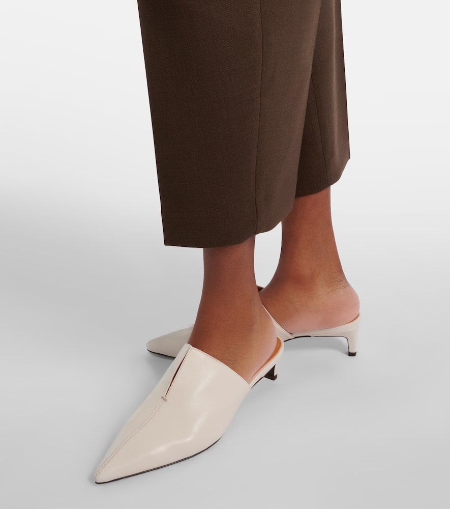 40 leather mules
