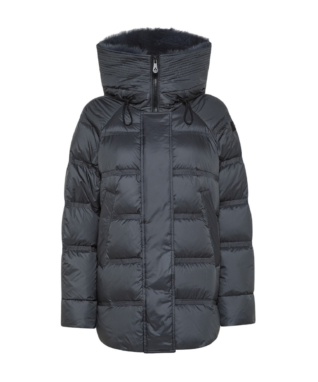 Women's Urban Sportswear Jacket with Faux Fur Hood