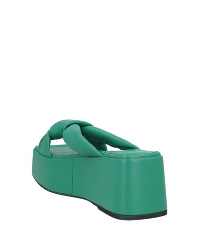 Kallistè Woman Sandals Deep teal Size 10 Soft Leather