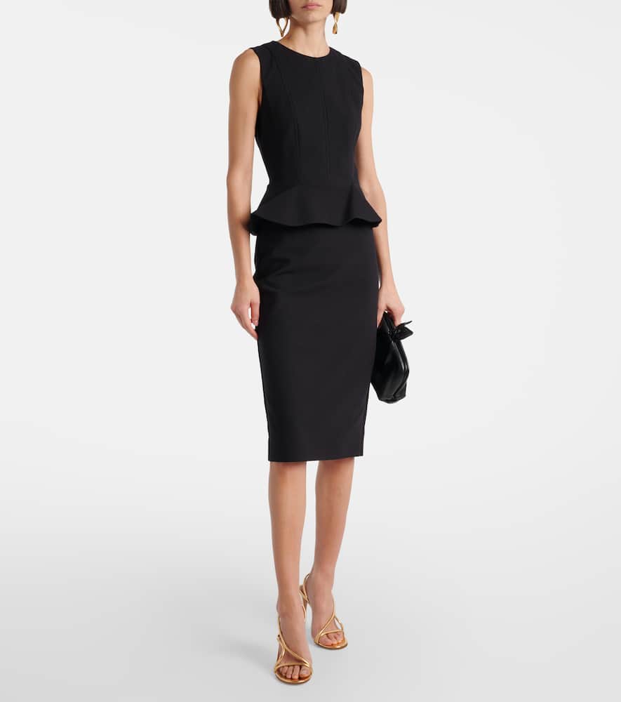 Cosmos peplum jersey midi dress