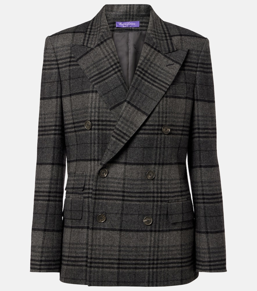 Kent checked double-breasted wool jacket