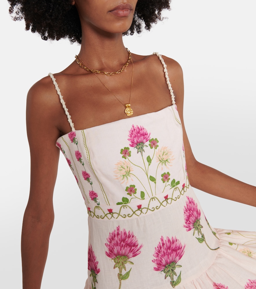 Lima floral linen maxi dress