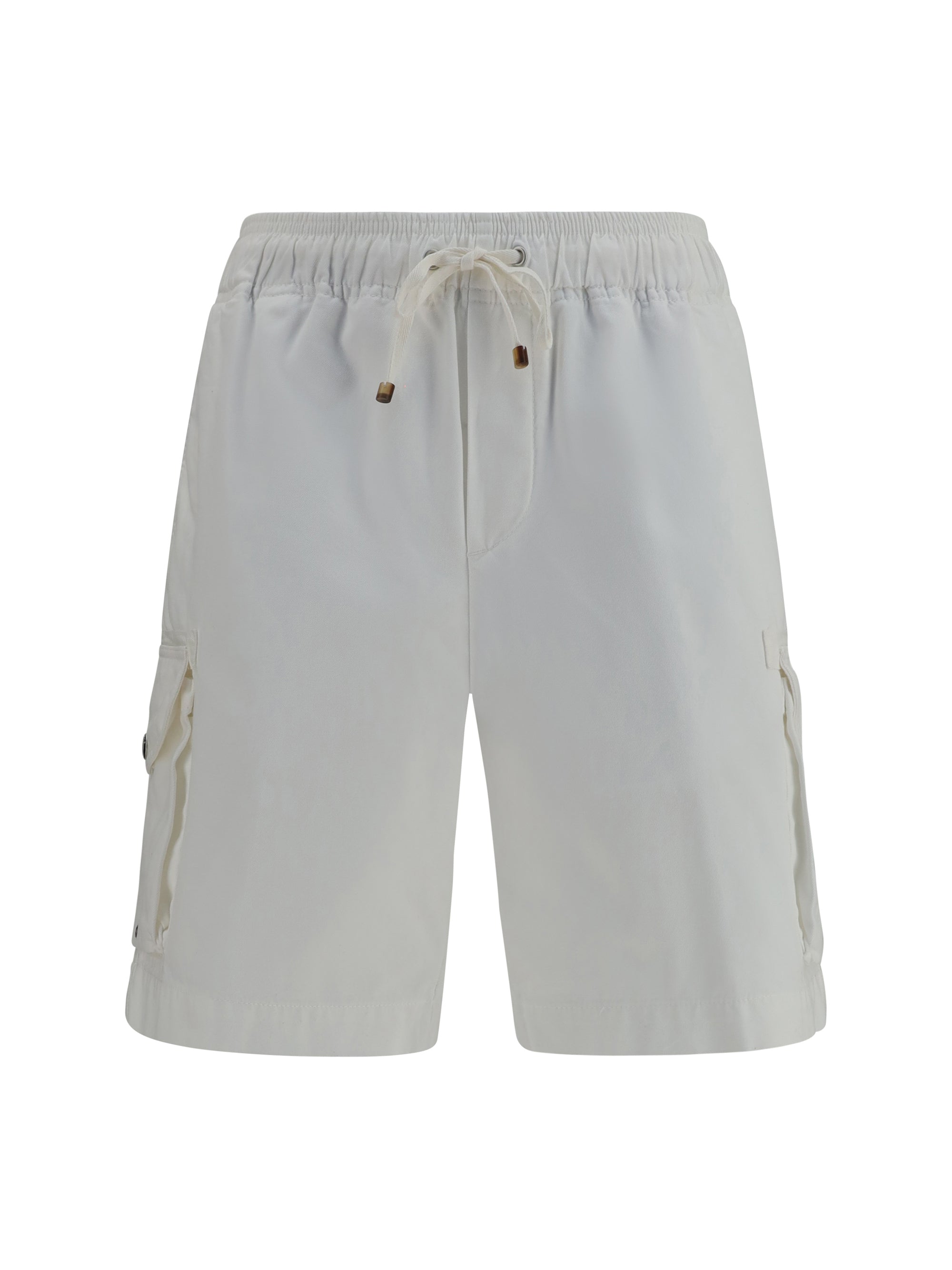 Cotton Cargo Cargo Shorts — White