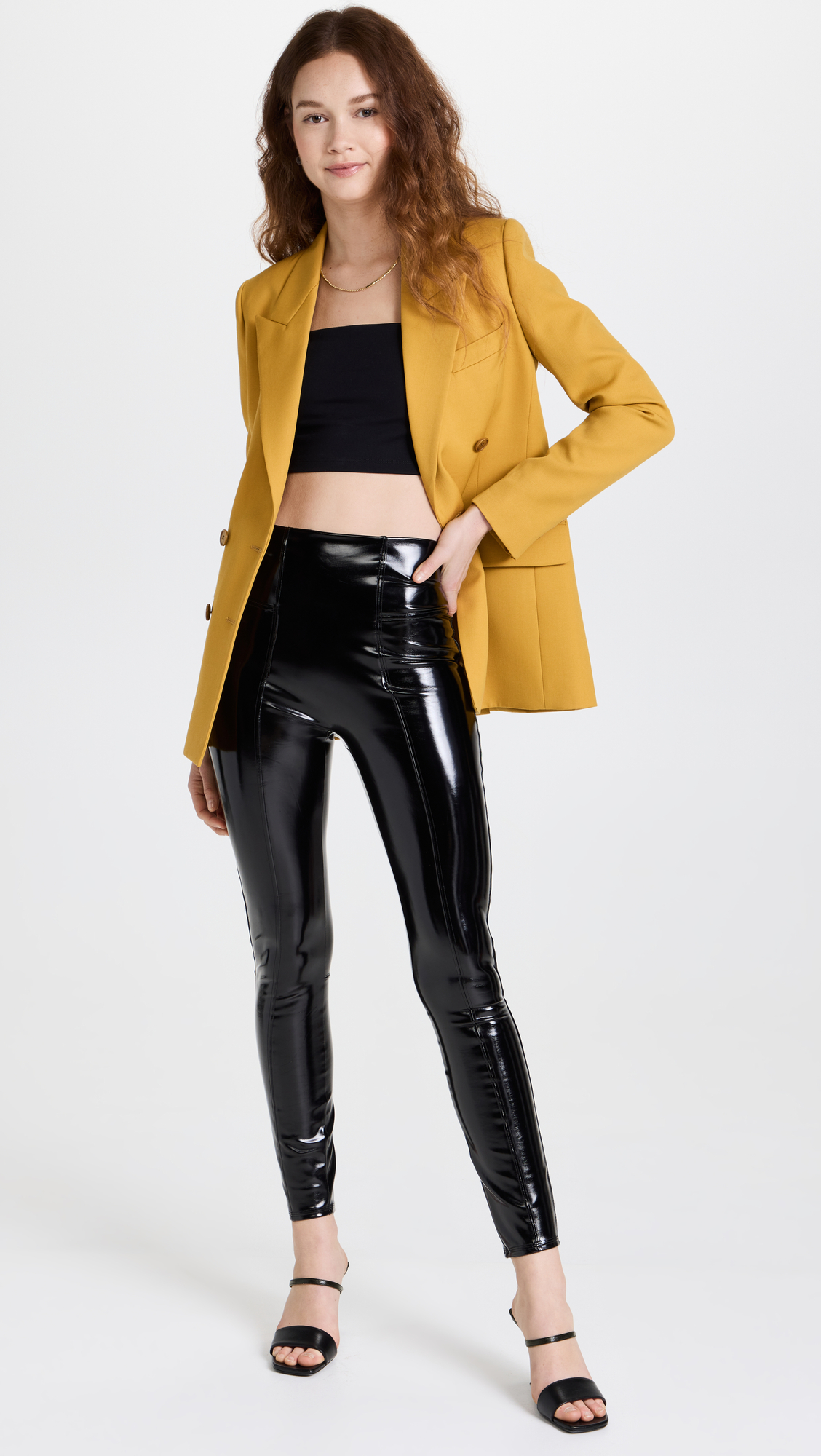 Faux Patent Leather Leggings