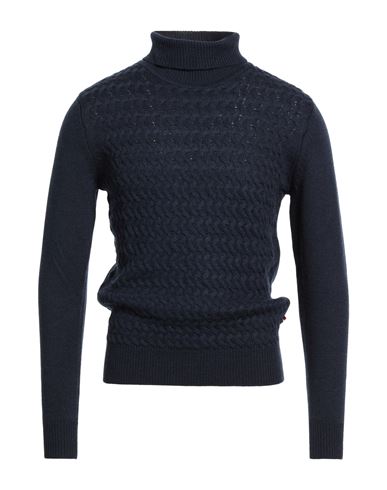 Man Turtleneck Midnight blue Size L Polyamide, Viscose, Wool, Cashmere