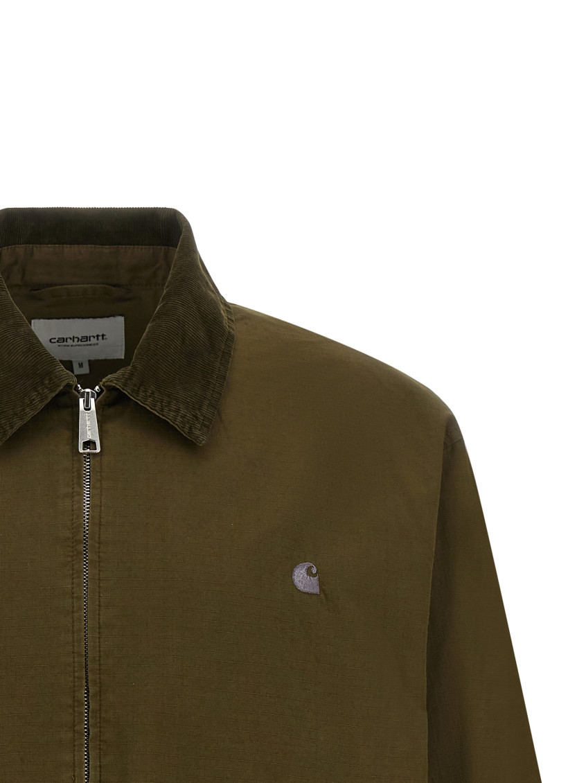 Green Shirt Collar Jacket
