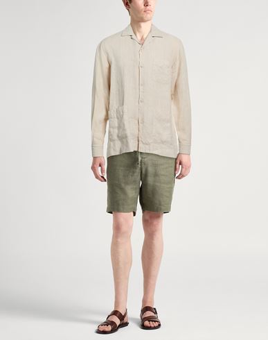 Man Shirt Beige Size M Linen