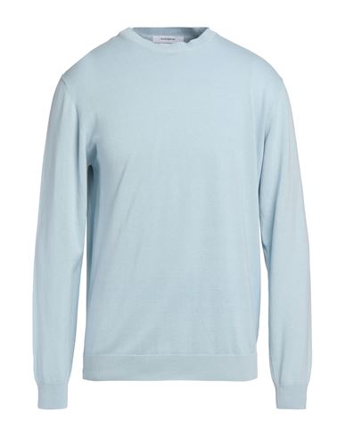 Man Sweater Sky blue Size XL Cotton