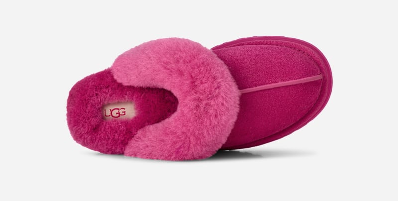 ® Women's Disquette Sheepskin Slippers in Dark Peony
