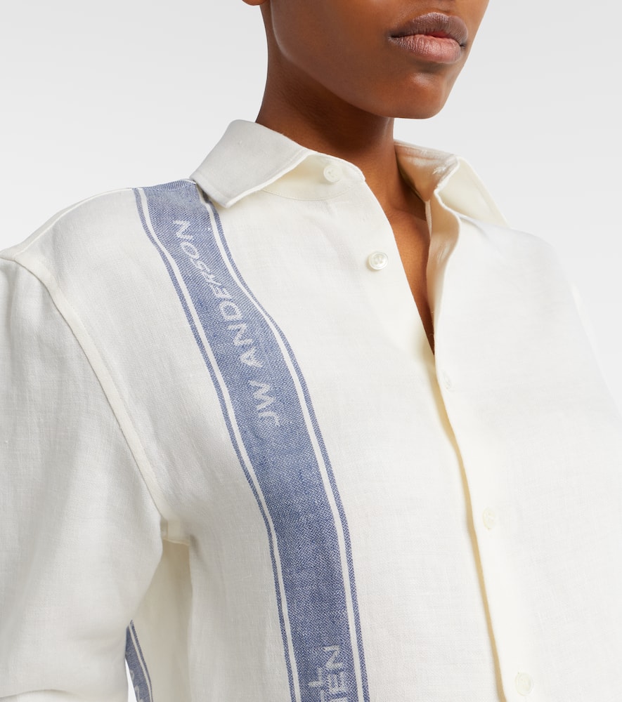 Cropped linen shirt